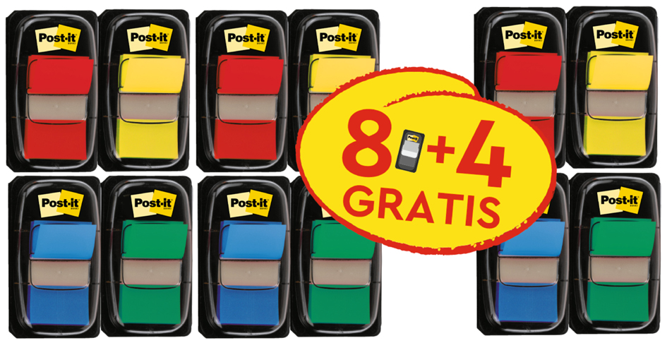 Post-it Marque-page Index Standard, 25,4 x 43,2 mm, 8+2