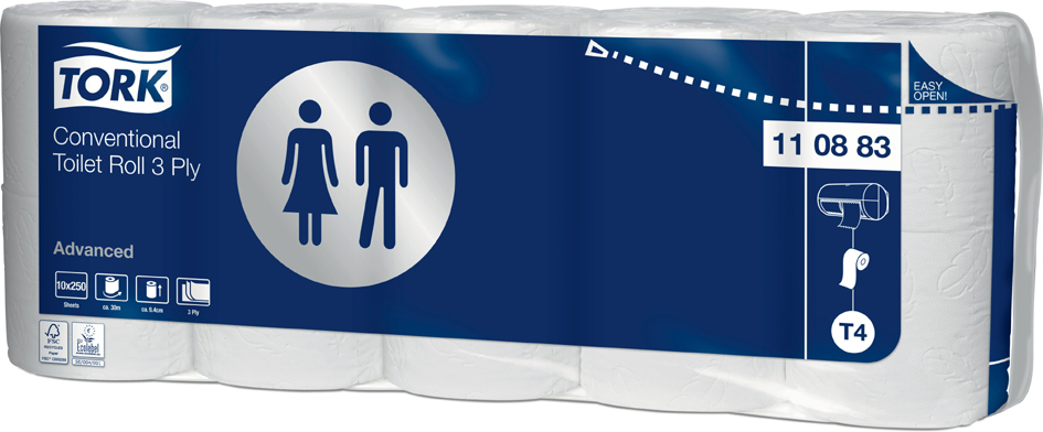Papier toilette, 3 couches, qualité advanced