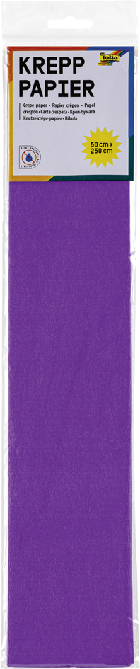 folia Papier crépon en couches, 500mm x 2,5m, violet foncé