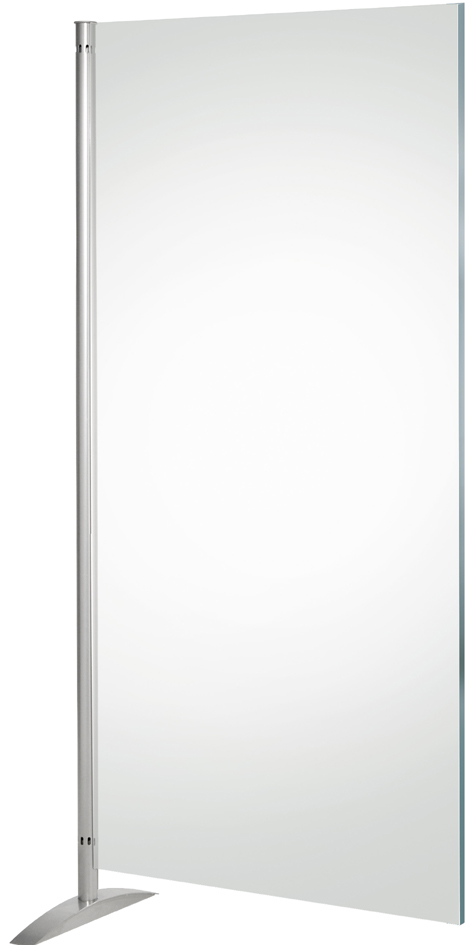 kerkmann Elément acrylique pour panneau d'exposition (L)800 x (H)1.750 mm gris argent/transparent
