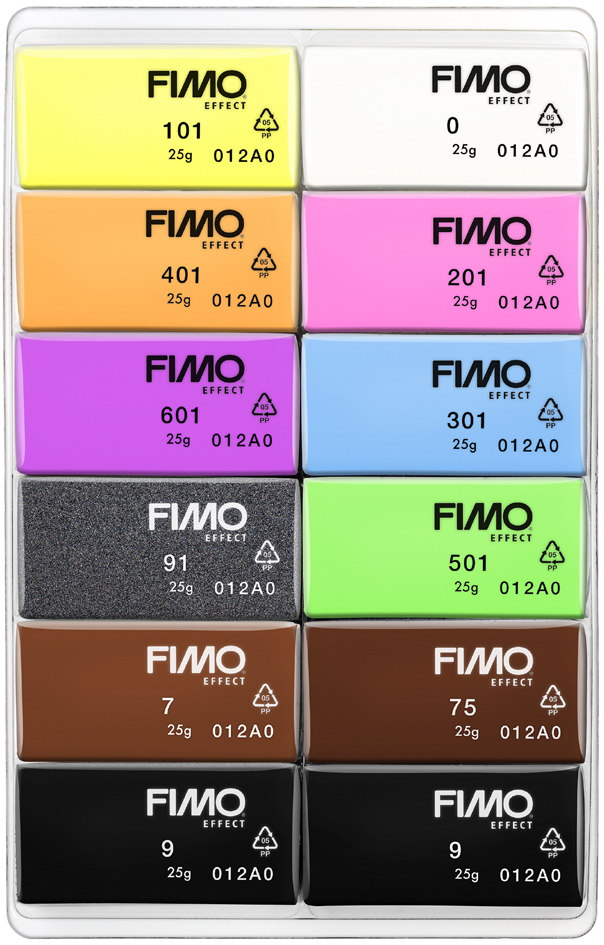FIMO Set de pâte à modeler 'fluo', set de 12