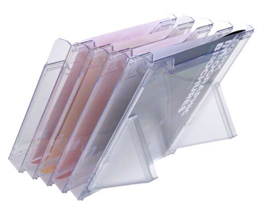 Porte-brochures de table, vue arrière