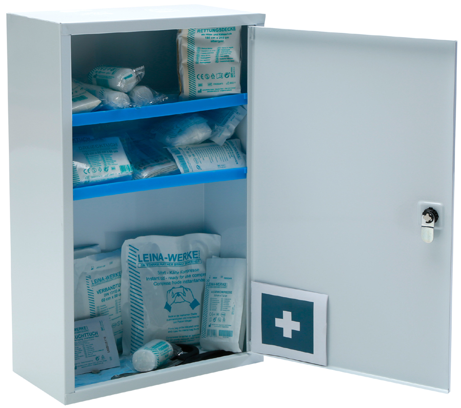 Symbolbild: Verbandschrank Medisan B, geöffnet