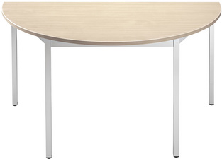 Visuel de référence: table de réunion modulaire, demi-rond, érable