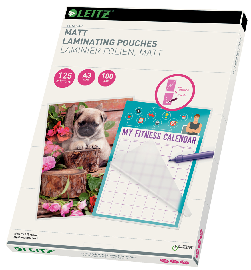 LEITZ Pochette de plastification, A3, mat, 250 microns
