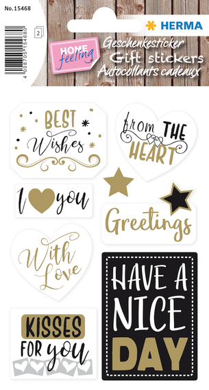 HERMA Sticker cadeau HOME 'Best Wishes'