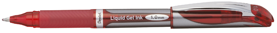 Pentel Stylo roller à encre gel EnerGel BL57, rouge