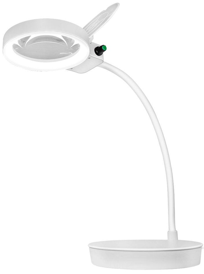 LogiLink Lampe loupe à LED, à 2 lentilles, dimmable, blanc