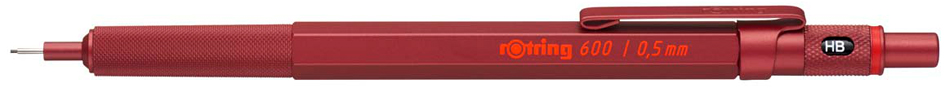 rotring Porte-mines 600, 0,5 mm, rouge métallique