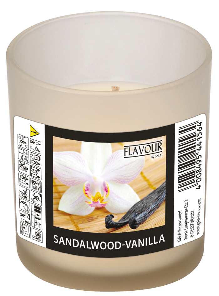 FLAVOUR by Gala Bougie parfumée, 'Sandalwood-Vanilla'