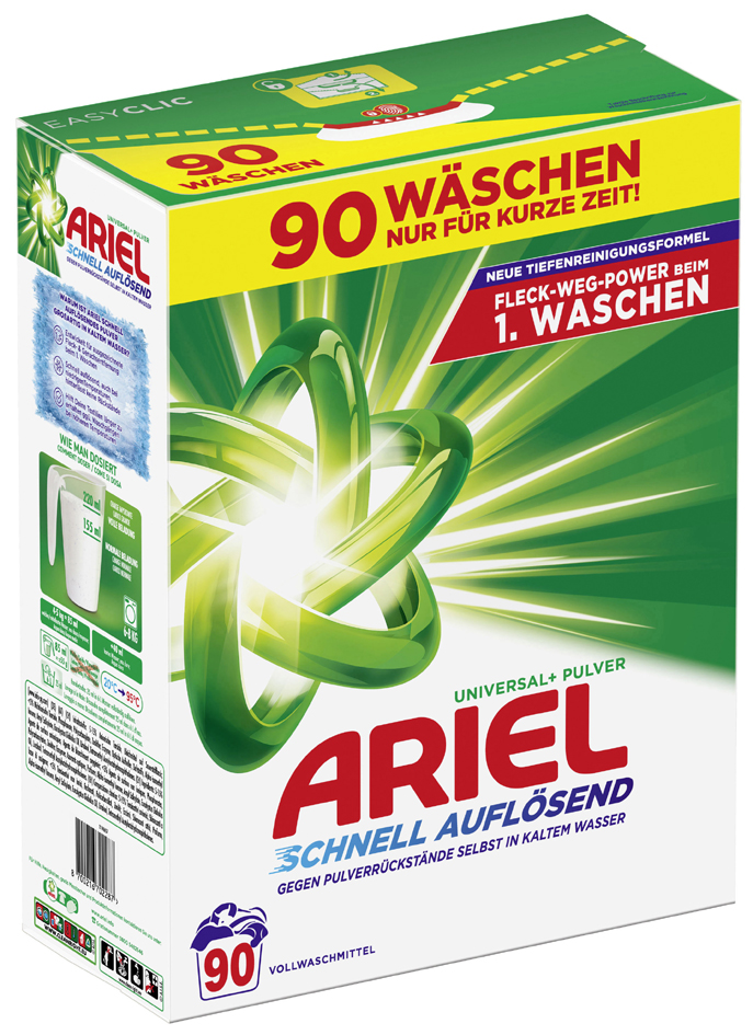 ARIEL Lessive en poudre Universal+, 1,98 kg - 36 lavages