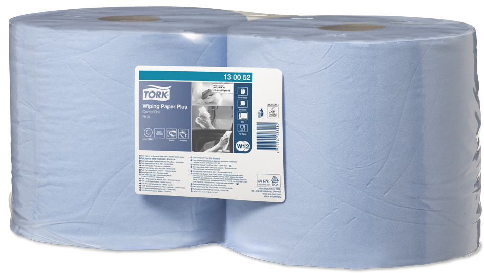 TORK Rouleau nettoyant multi-usage, 2 couches, 255 m, bleu