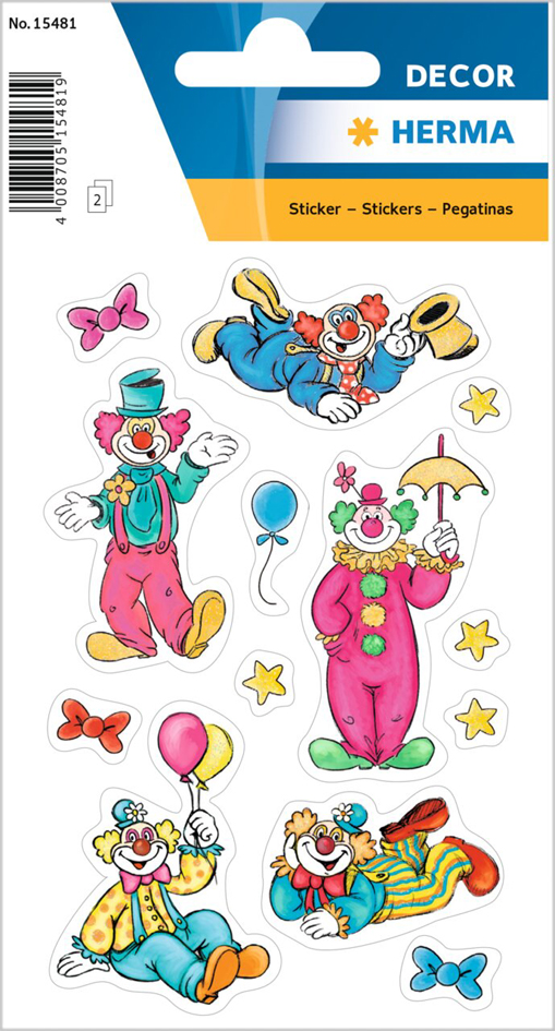 HERMA Sticker DECOR 'Clowns', en papier, brillant