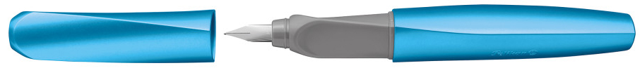 Pelikan Twist Stylo plume Frosted Blue, bleu-métallique