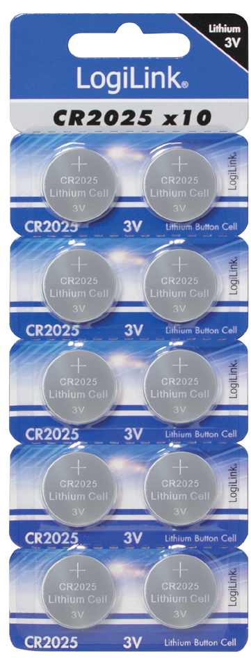 LogiLink Pile bouton lithium 'Ultra Power', CR2025,