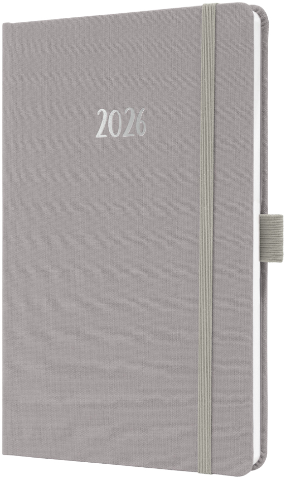 sigel Agenda de poche Jolie Feel 2026, textile, A5, gris