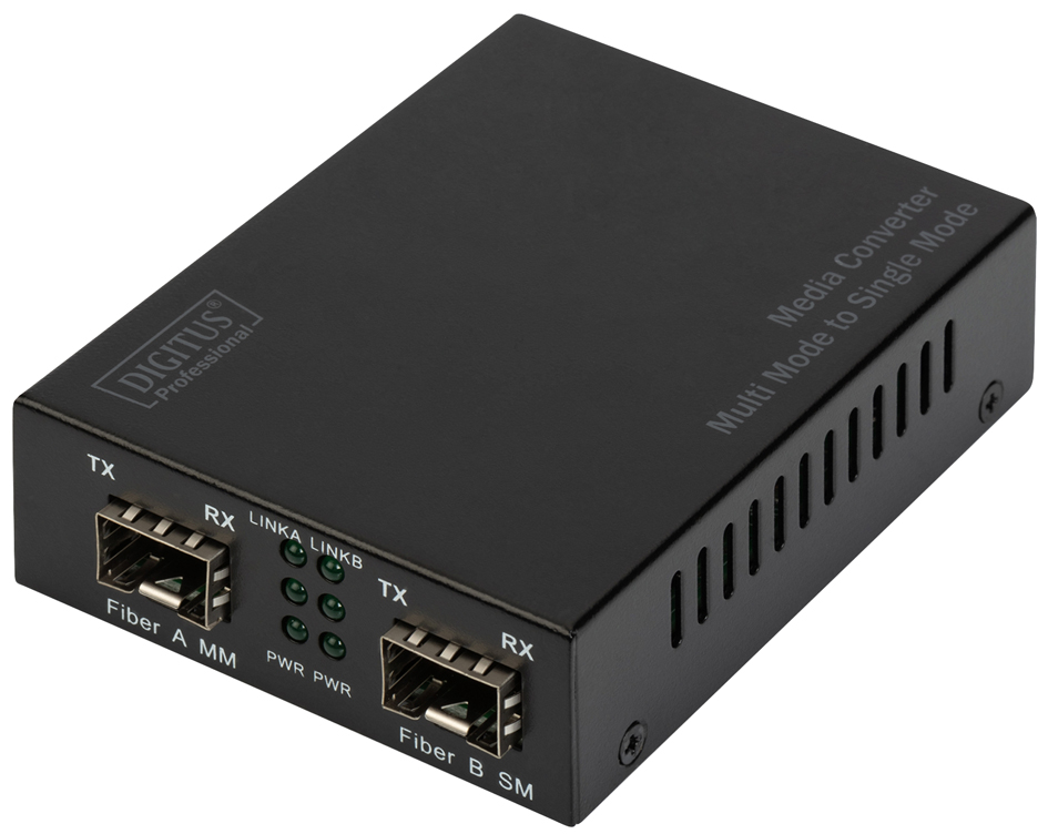 DIGITUS Convertisseur de média Gigabit multimode/monomode