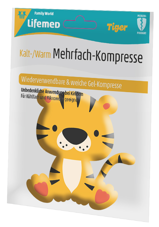 Compresse chaud/froid, motif : tigre