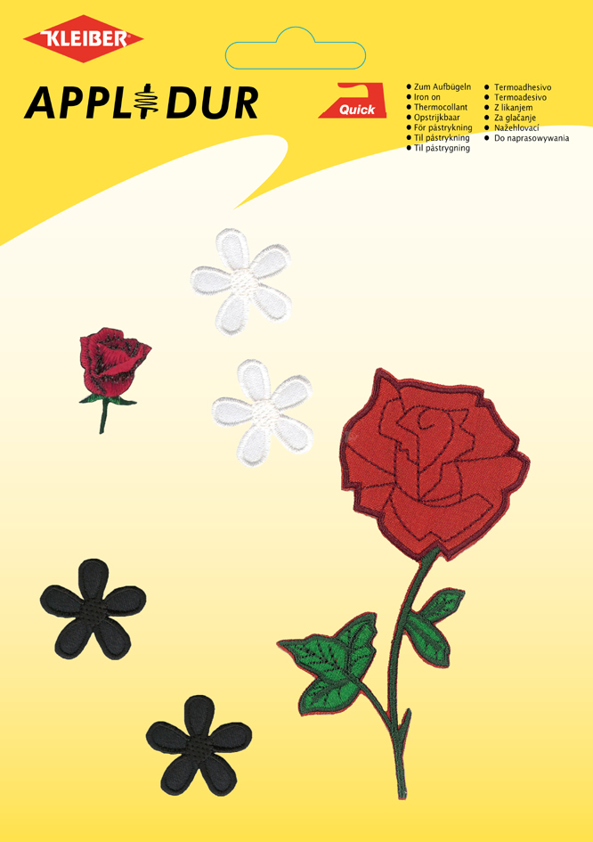 KLEIBER Assortiment d'applications 'Flowers 1', 6 motifs
