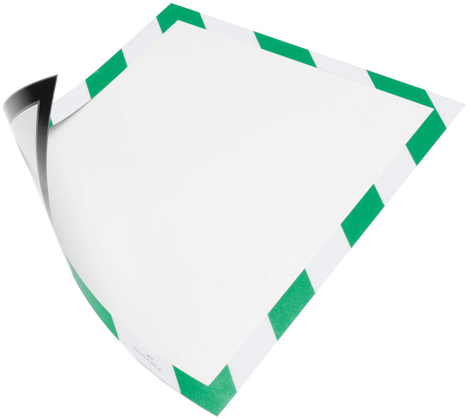 DURABLE Cadre magnétique SECURITY, format A4, vert/ blanc