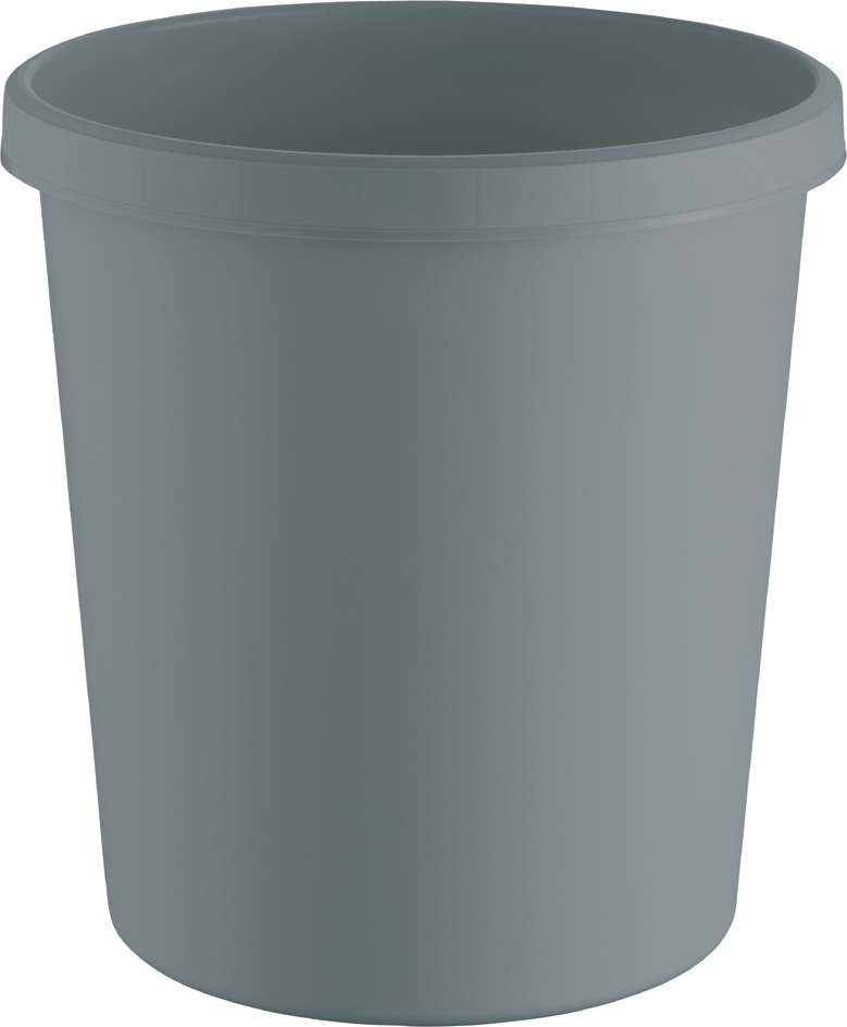 helit Corbeille à papier 'the green german', 18 L,gris clair