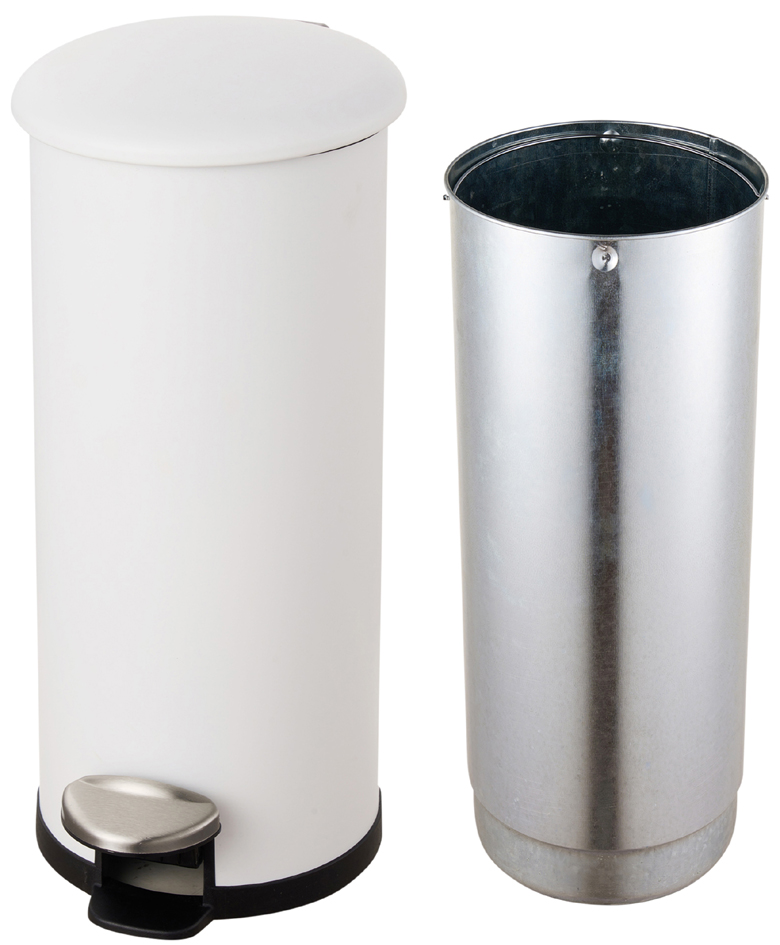 helit Poubelle à pédale 'the zinc', 20 litres, blanc