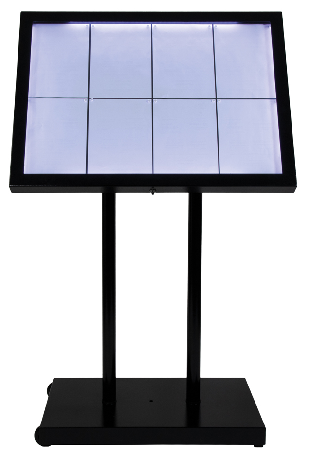Securit Poteau, pour vitrine d'affichage Black Star XXL,noir