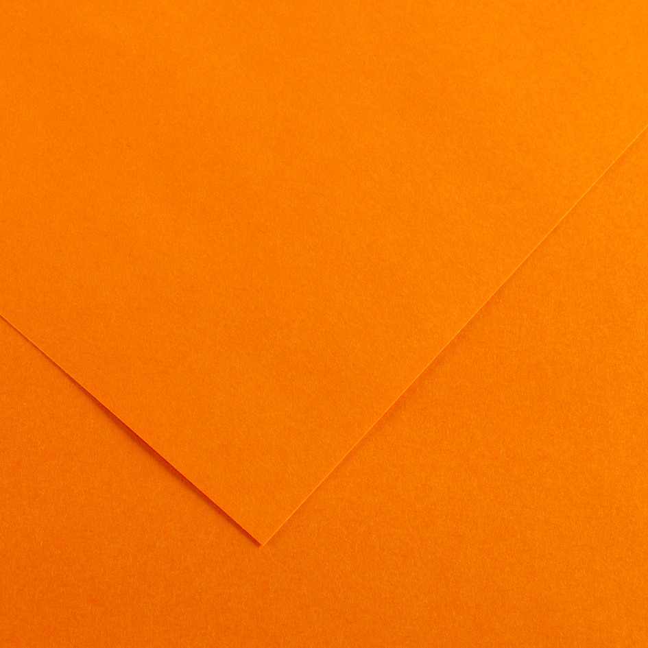 CANSON Papier Vivaldi, 500 x 650 mm, 240 g/m2, clémentine
