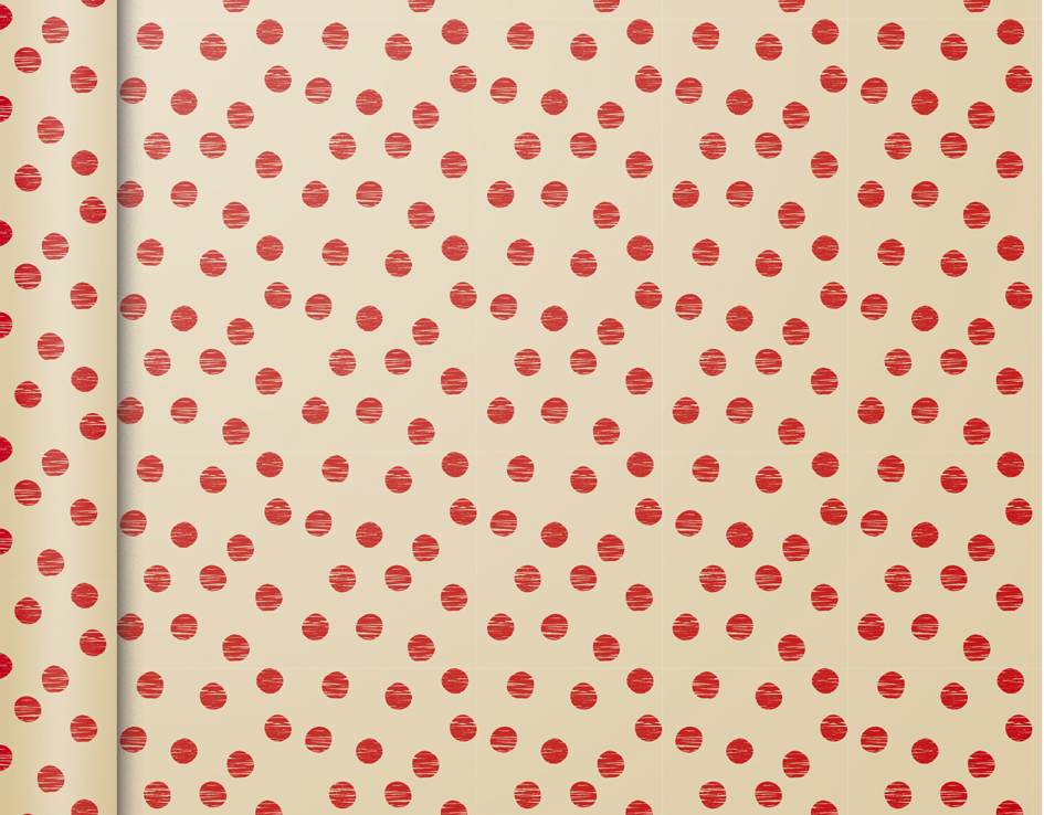 Clairefontaine Papier cadeau 'Tiny Rolls pois rouges'