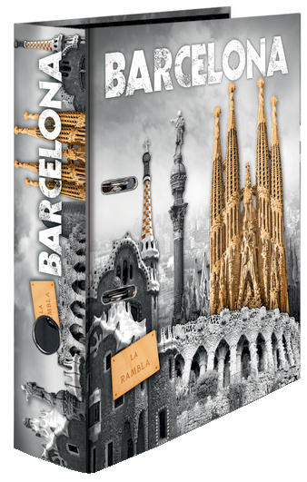 HERMA Classeur à levier à motifs 'Barcelona', A4, dos: 70 mm