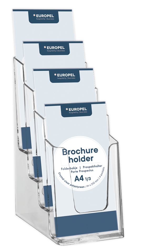 Porte-brochures de table, format DL