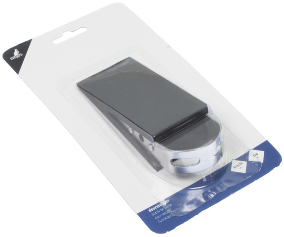 kangaro Cale-porte, caoutchouc/inox, longueur: 130 mm, noir Gummi (L130 x (T)50 x (H)30 mm schwarz / silber