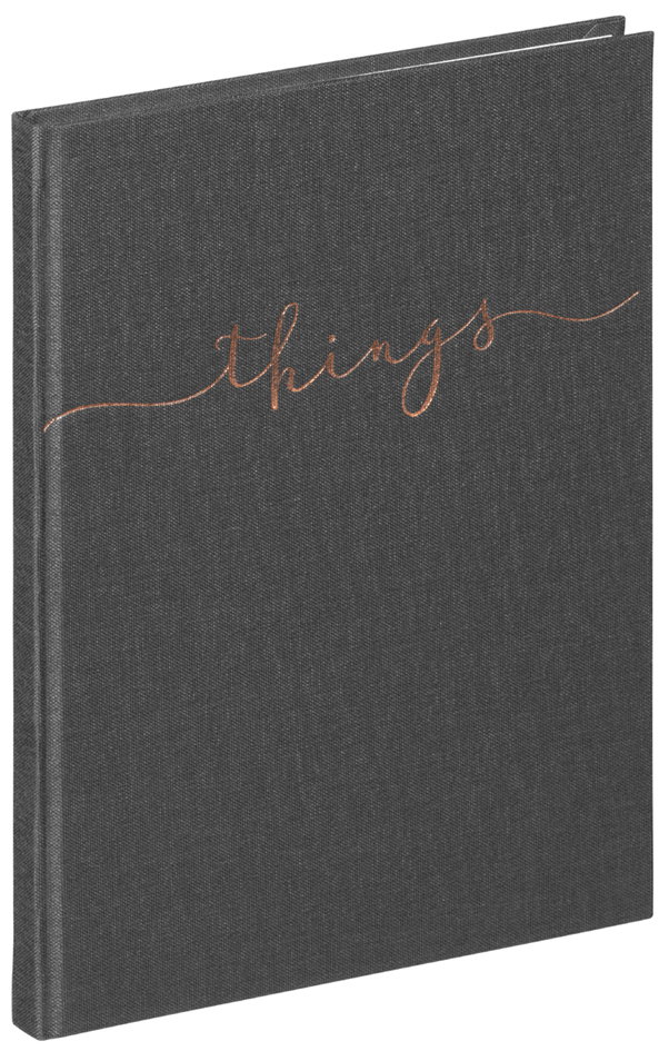 PAGNA Carnet de notes 'things', A5, uni, gris