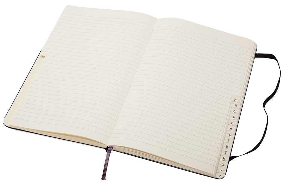 MOLESKINE Carnet d'adresses, L/A5, ligné, noir