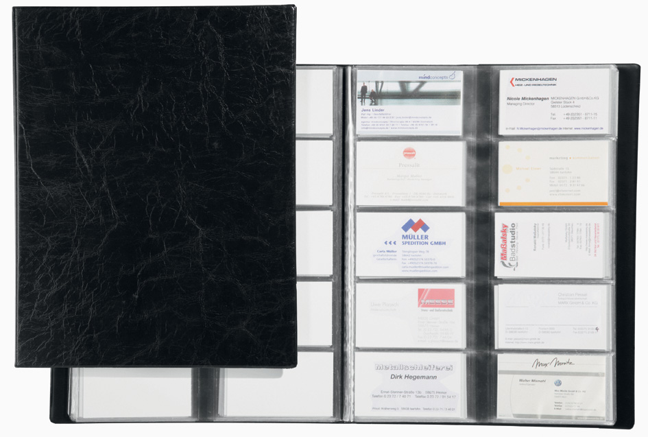 Reliures pour cartes de visite