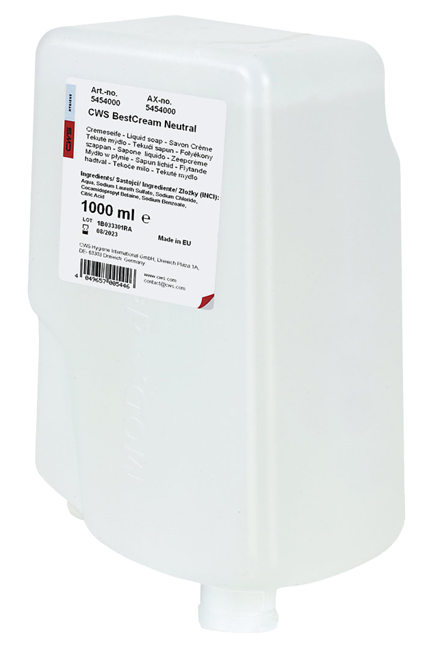 CWS Savon crème BestCream, incolore, 500 ml