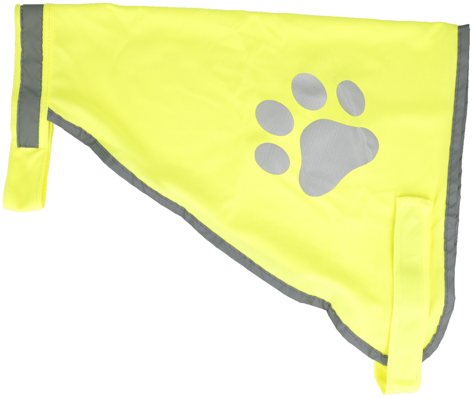 Gilet de sécurité pour chien avec empreintes de pattes