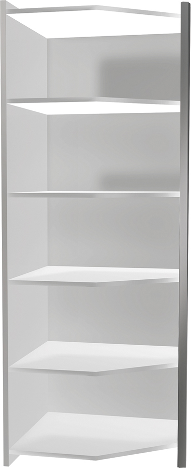 Accessoire : rayonnage annexe d'angle, 5 hauteurs de classeur