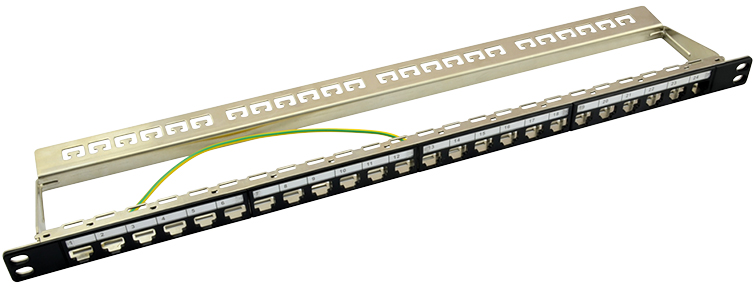 LogiLink panneau de brassage modulaire.6A, 24 ports, noir