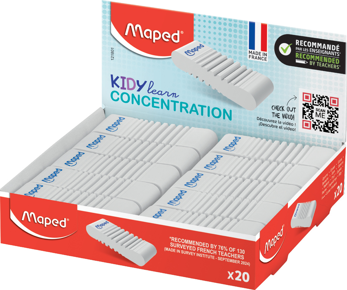 Maped Gomme en plastique KIDY learn CONCENTRATION,présentoir