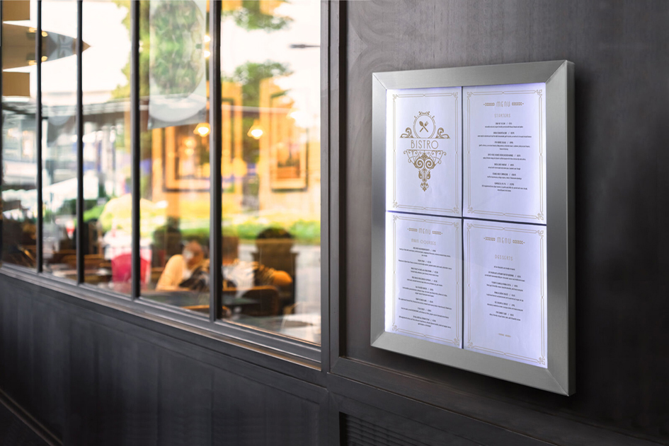 Vitrines LED, acier