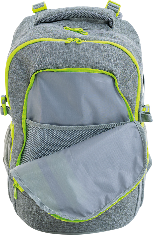 EBERHARD FABER Sas à dos scolaire X-Style, gris / vert Unisex grau / grün