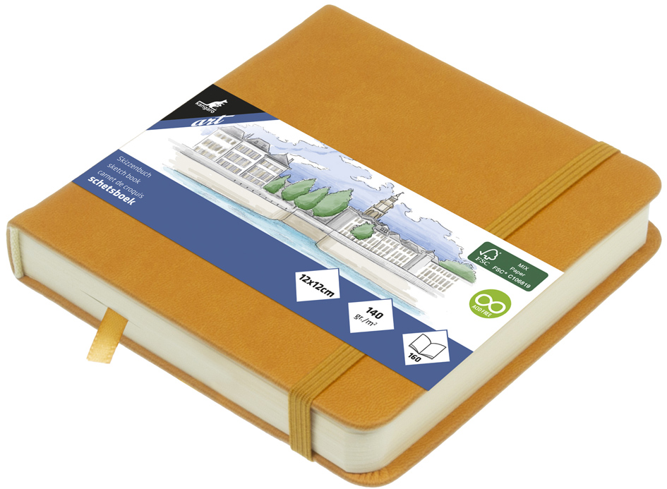 kangaro Carnet de croquis, 160 pages, 120x120 mm, ocre