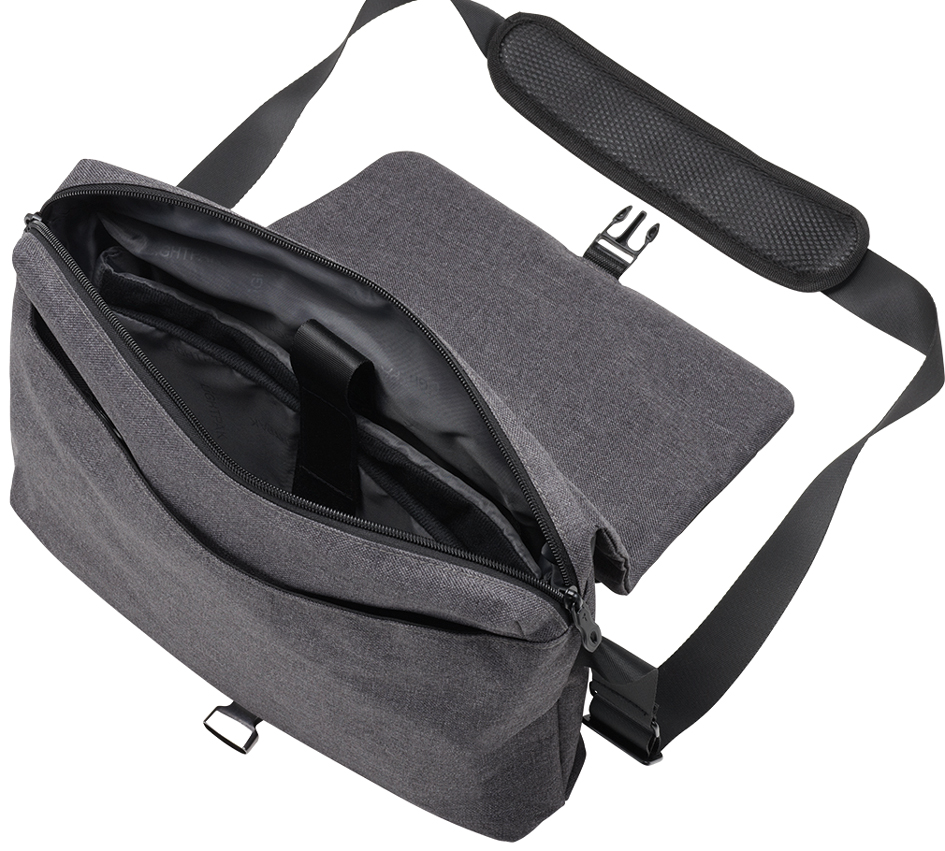 Sac bandoulière pour ordinateur portable "WALKER", ouvert
