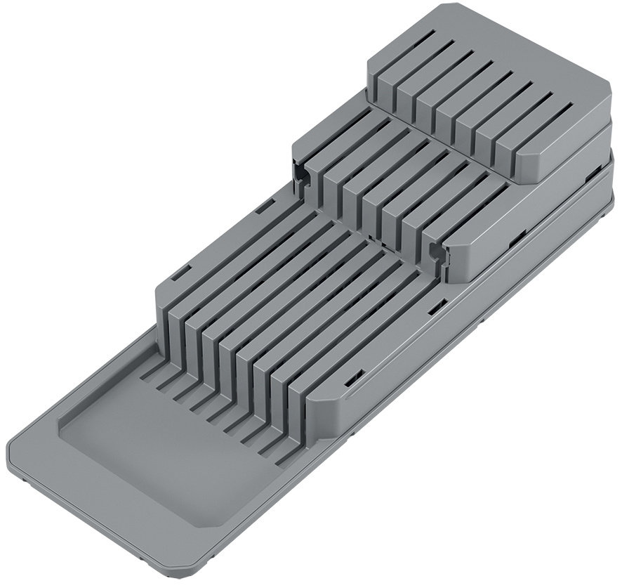 metaltex Porte-couteaux Blade-Fit, en PP, gris