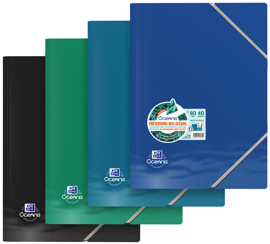 Oxford Protège-documents 'Oceanis', A4, 80 vues, PP recyclé