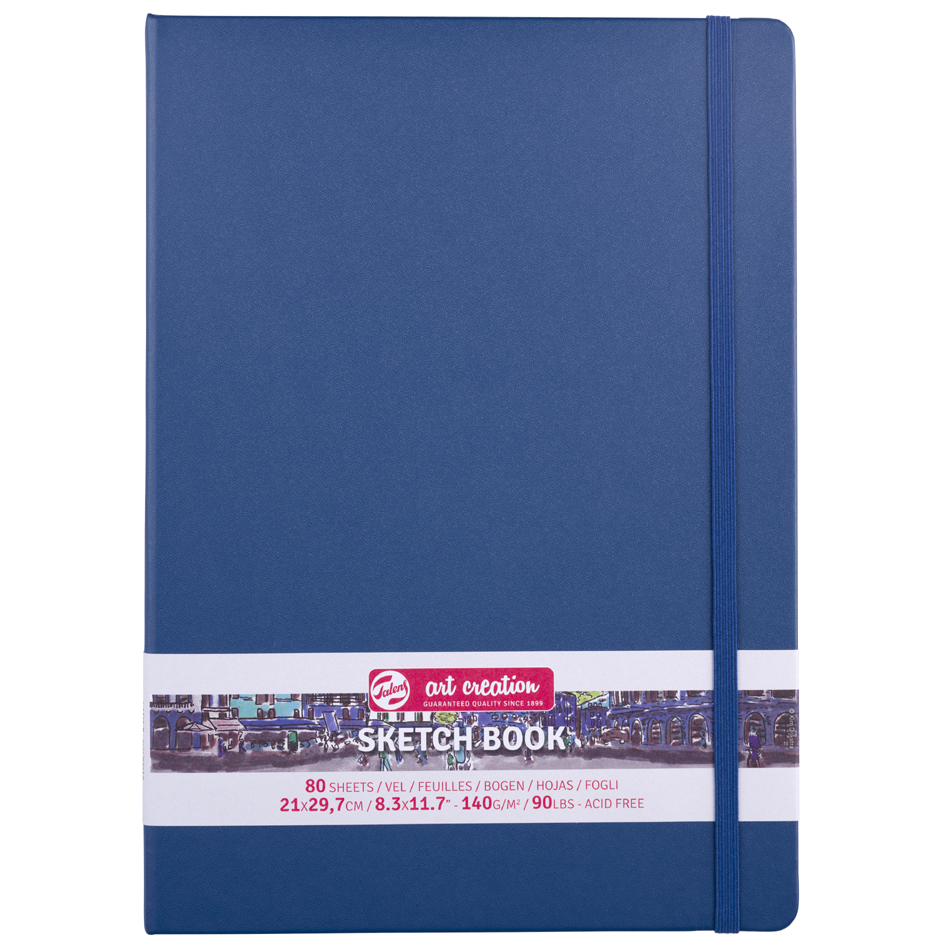 Visuel de référence : carnet de croquis, bleu marine