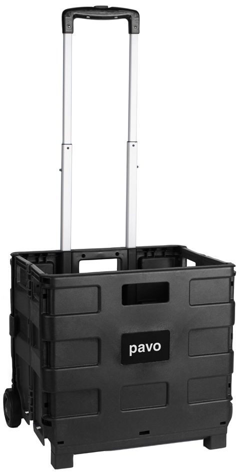 pavo Chariot de transport avec bac rabattable, charge 25 kg