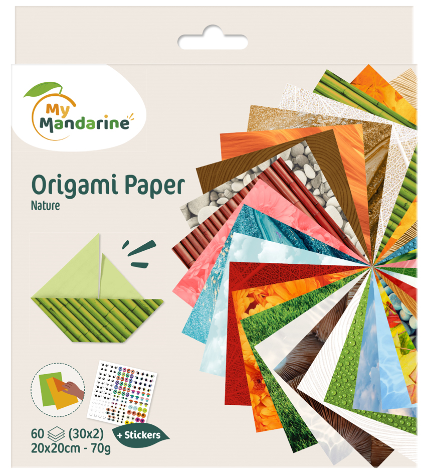My Mandarine Feuilles à plier Origami Paper 'Nature'