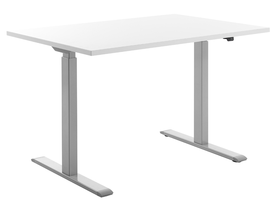 Topstar Bureau réglable en hauteur, (L)1.200 mm, gris/blanc